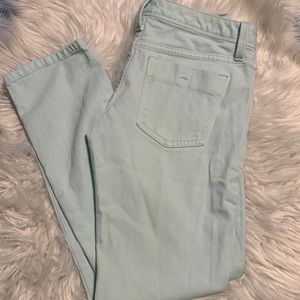 Banana Republic Women’s Skinny Jeans - Mint Green, Size 25